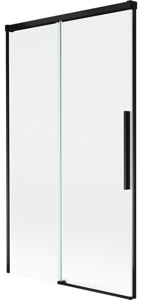 Mexen Rox parawan nawannowy 2-skrzydłowy rozsuwany 100 x 150 cm, transparent, czarny - 8C9-100-001-70-00