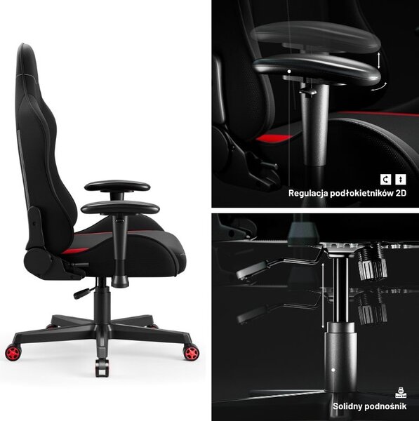 Fotel do gamingu Diablo X-St4rter czarno-czerwony