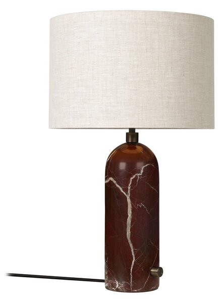 Lampa Stołowa GUBI, Gravity Small, ściemnialny, czerwony, salon, kamień, design