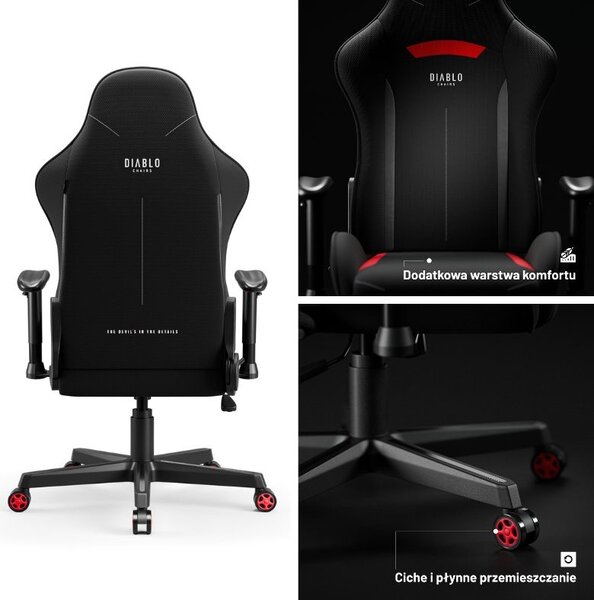 Fotel do gamingu Diablo X-St4rter czarno-czerwony