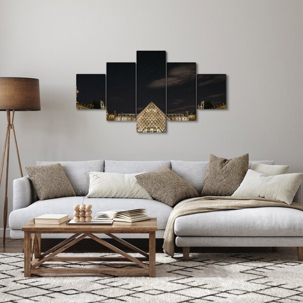 Obraz - Luwr w nocy (125x70 cm)