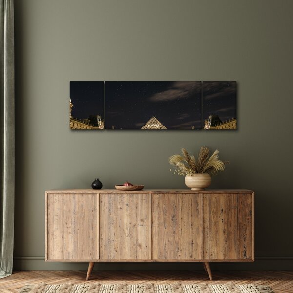 Obraz - Luwr w nocy (170x50 cm)