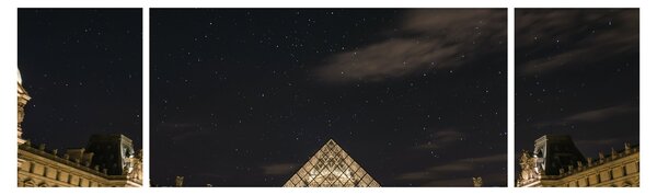 Obraz - Luwr w nocy (170x50 cm)