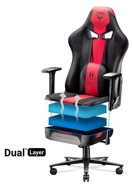 Fotel gamingowy Diablo X-Player 2.0 King Size karmazynowo-antracytowy