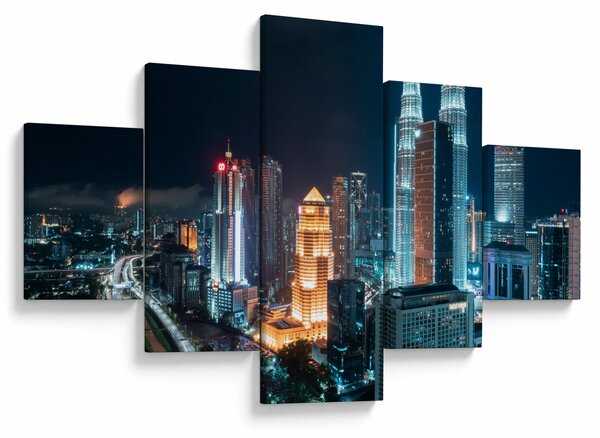 Obraz - Noc w Kuala Lumpur (125x70 cm)