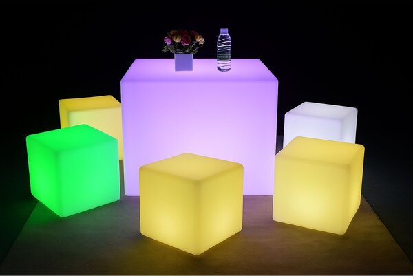 Świecąca kula LED 50 cm – 18 RGB + 12 białe
