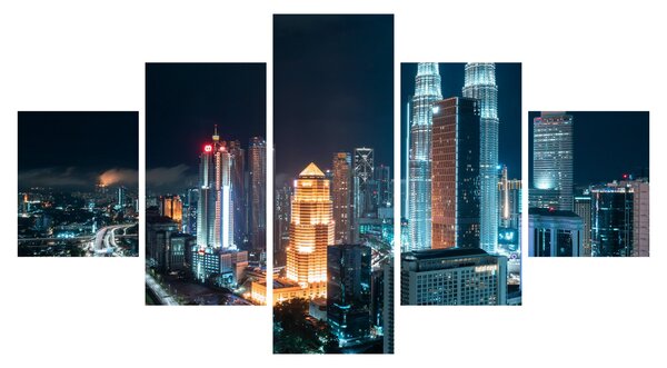 Obraz - Noc w Kuala Lumpur (125x70 cm)
