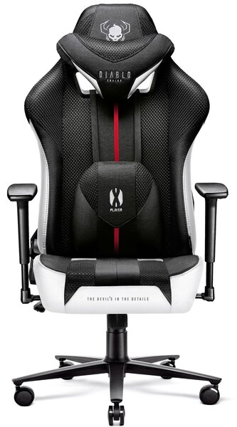 Fotel gamingowy Diablo X-Player 2.0 Normal Size czarno-biały