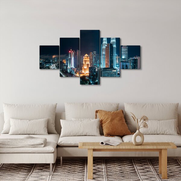 Obraz - Noc w Kuala Lumpur (125x70 cm)