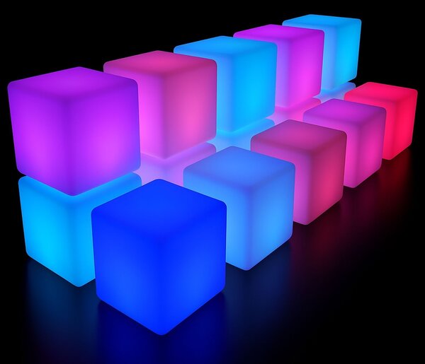 Świecąca kula LED 50 cm – 18 RGB + 12 białe