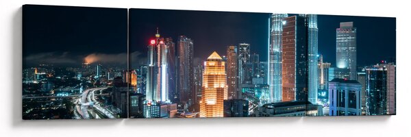 Obraz - Noc w Kuala Lumpur (170x50 cm)