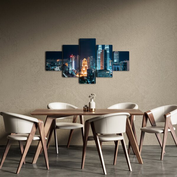 Obraz - Noc w Kuala Lumpur (125x70 cm)