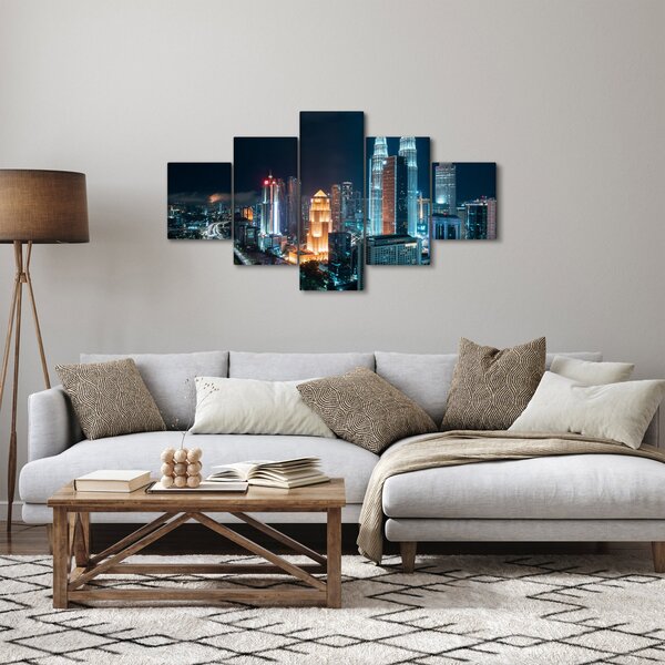 Obraz - Noc w Kuala Lumpur (125x70 cm)