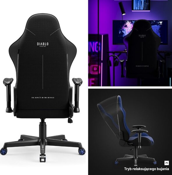 Fotel do gamingu Diablo X-Starter granatowy