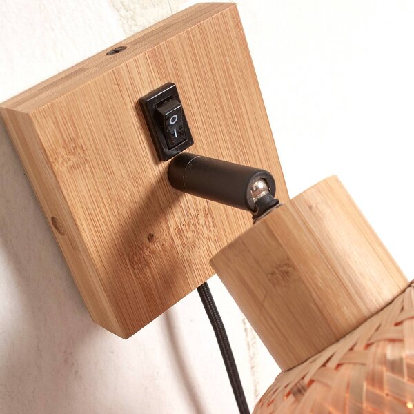 Good & Mojo Kinkiet designerski Java, jasne drewno, salon / jadalnia, bambus