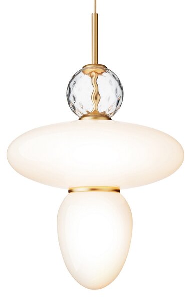 Lampa Wisząca Nuura Aps, Rizzatto 43, ściemnialny, biały, salon, szkło, design
