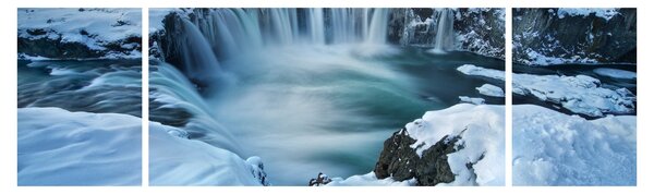 Obraz - Wodospad Bogów, Islandia (170x50 cm)