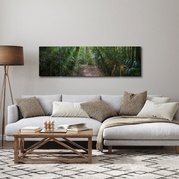 Obraz - Promienie słońca w dżungli (170x50 cm)