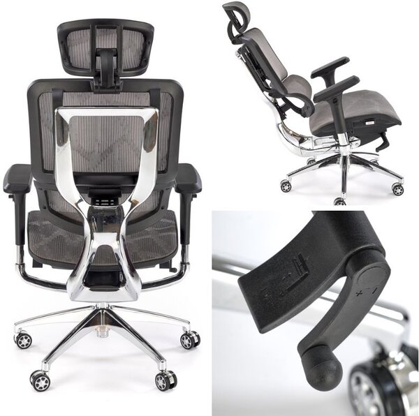 Ergonomiczny fotel biurowy Ethan Halmar, zgodny z normą BHP