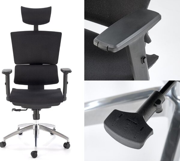 Ergonomiczny fotel gabinetowy Marcus Halmar, zgodny z normą BHP