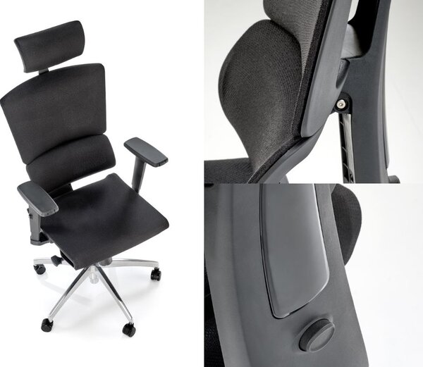 Ergonomiczny fotel gabinetowy Marcus Halmar, zgodny z normą BHP