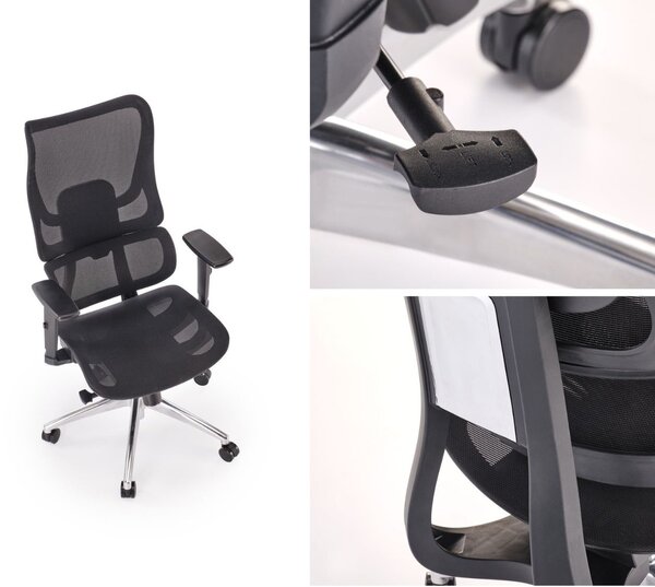 Ergonomiczny fotel do biura Casper Halmar, zgodny z normą BHP