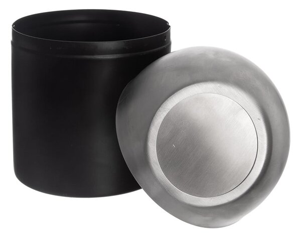 Czarny kosz na śmieci ze stali nierdzewnej 1,2 l BLACK – Orion