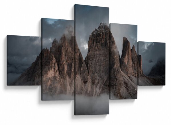 Obraz - Trzy Zęby, Włoskie Dolomity (125x70 cm)