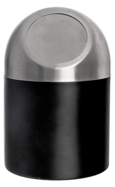 Czarny kosz na śmieci ze stali nierdzewnej 1,2 l BLACK – Orion
