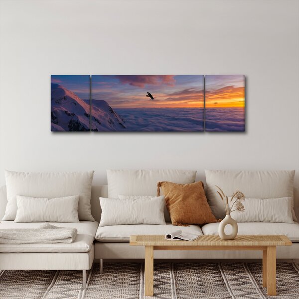 Obraz o zachodzie słońca, Mt. Blanc (170x50 cm)