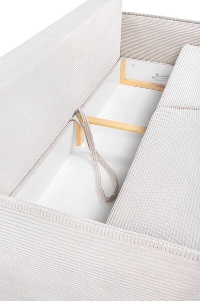 Beżowa sztruksowa rozkładana sofa 218 cm Tori – Bonami Selection