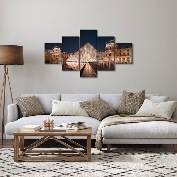 Obraz - Luwr w nocy (125x70 cm)