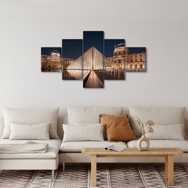 Obraz - Luwr w nocy (125x70 cm)