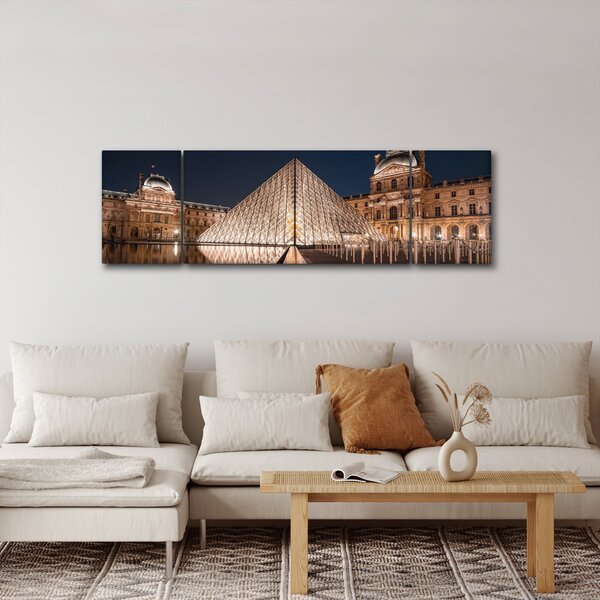 Obraz - Luwr w nocy (170x50 cm)
