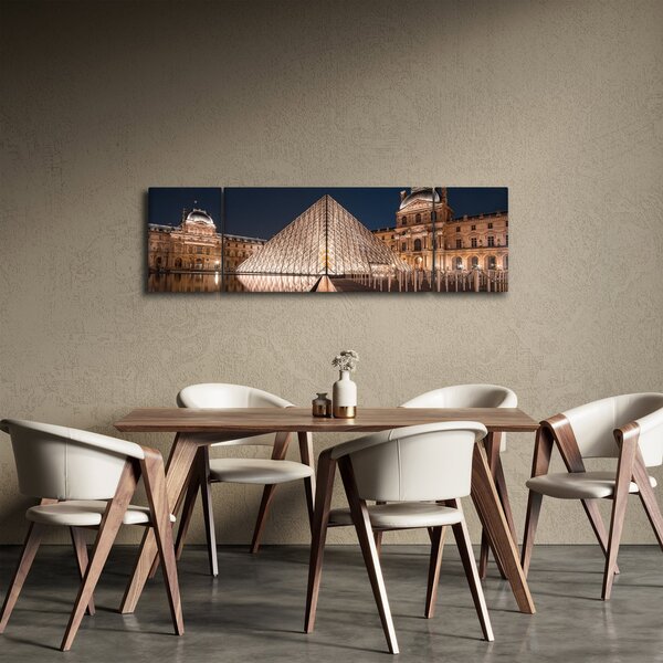 Obraz - Luwr w nocy (170x50 cm)