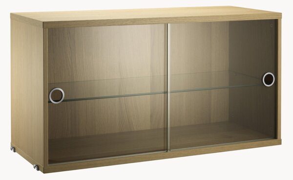 Szafka ze szklanymi drzwiami String System, S 78 x G 30 cm