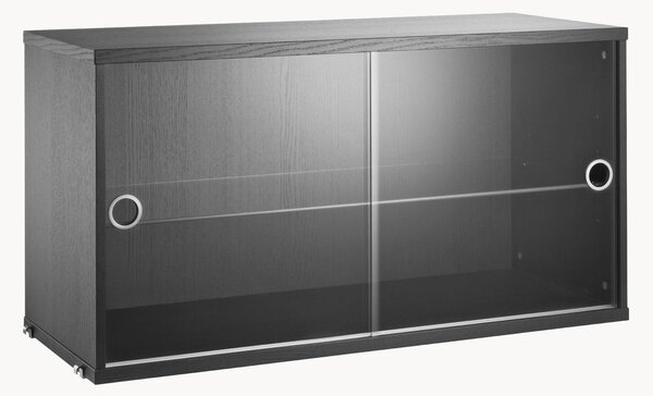 Szafka ze szklanymi drzwiami String System, S 78 x G 30 cm