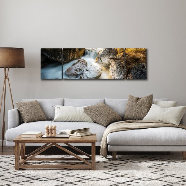 Obraz - Strumień leśny (170x50 cm)