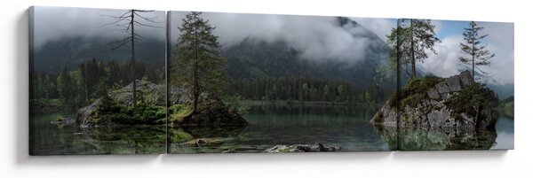 Obraz drzew w jeziorze (170x50 cm)