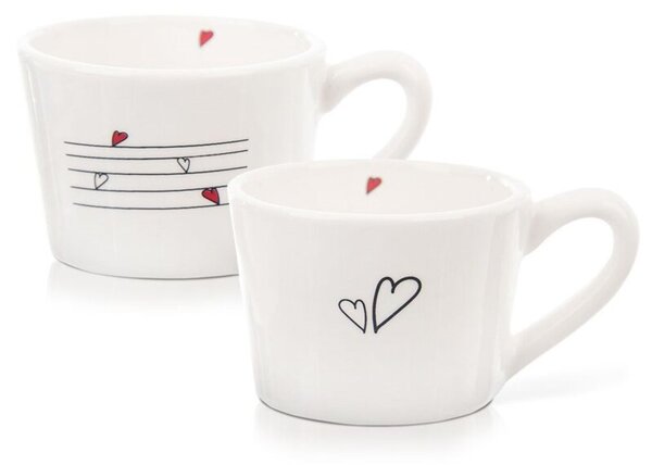 Kubki ceramiczne SERCE 210 ml 2 szt