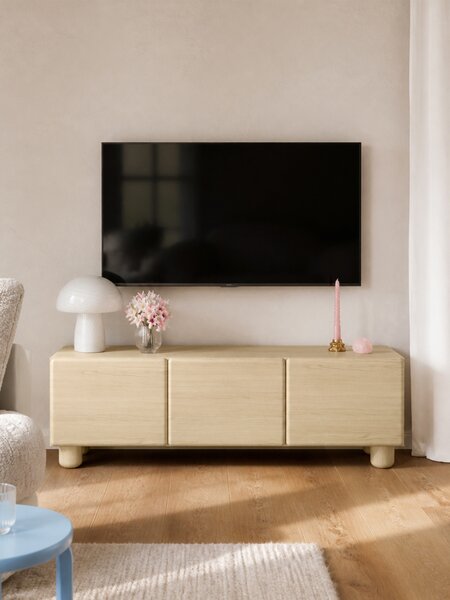 Szafka RTV Arlo 150 cm trzydrzwiowa - dąb vicenza