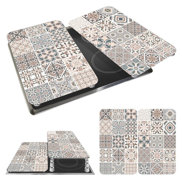 Zestaw 2 szklanych płyt ochronnych na kuchenkę Wenko Universal Tile