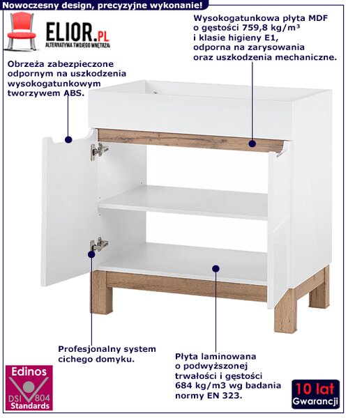 Szafka Z Umywalką 80 Cm Z2-S70
