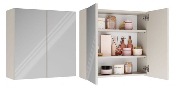 Wisząca szafka łazienkowa z lustrem 60 cm | Umeblowana.com