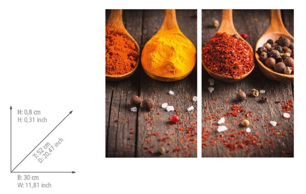 Płyty ochronne na kuchenkę ze szkła hartowanego zestaw 2 szt. 52x30 cm Curry – Allstar
