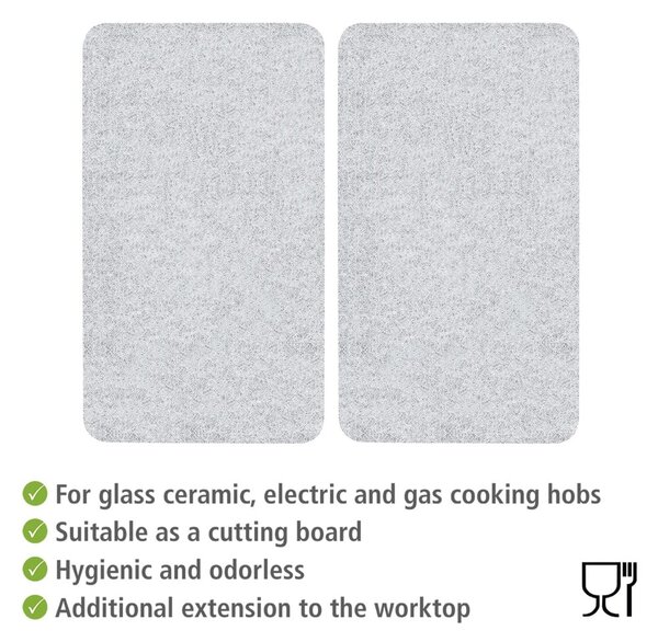 Płyty ochronne na kuchenkę ze szkła hartowanego zestaw 2 szt. 52x30 cm Transparent – Allstar
