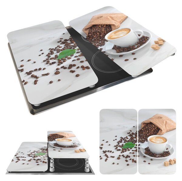 Płyty ochronne na kuchenkę ze szkła hartowanego zestaw 2 szt. 52x30 cm Café Aromatica – Maximex