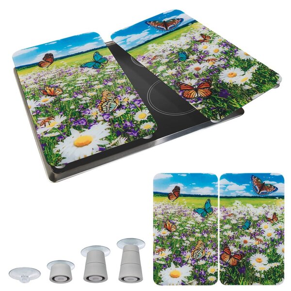 Płyty ochronne na kuchenkę ze szkła hartowanego zestaw 2 szt. 52x30 cm Summer Meadow – Maximex