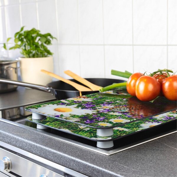 Płyty ochronne na kuchenkę ze szkła hartowanego zestaw 2 szt. 52x30 cm Summer Meadow – Maximex