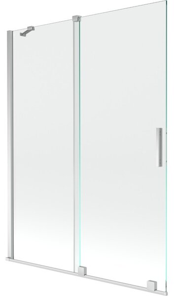 Mexen Velar parawan nawannowy 2-skrzydłowy rozsuwany 130 x 150 cm, transparent, chrom - 896-130-000-01-01